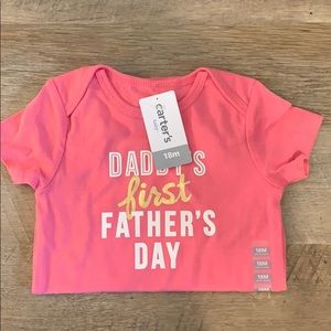 Pink onesie daddy’s first father’s Day